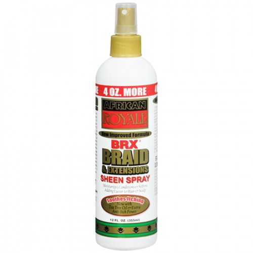 African Royale BRX Braid and Extensions Sheen Spray 12oz African Royale BRX Braid and Extensions Sheen Spray 12oz